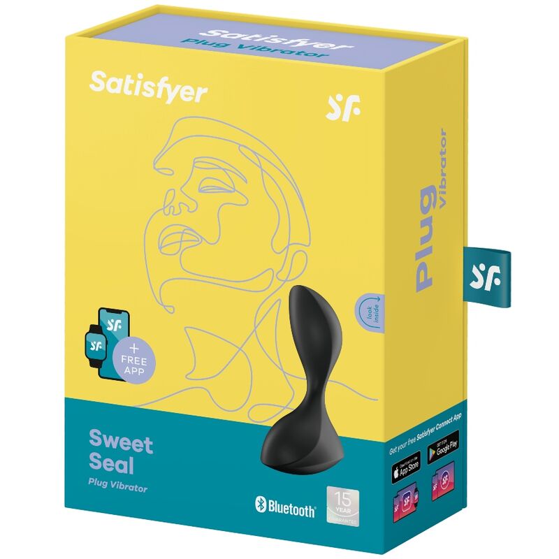 SATISFYER - SWEET SEAL PLUG ANALE VIBRANTE CON APP NERO