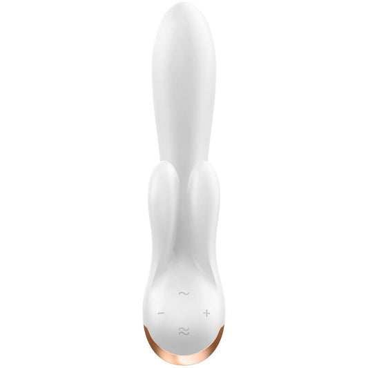 SATISFYER DOUBLE FLEX VIBRATORE CON  APP - BIANCO