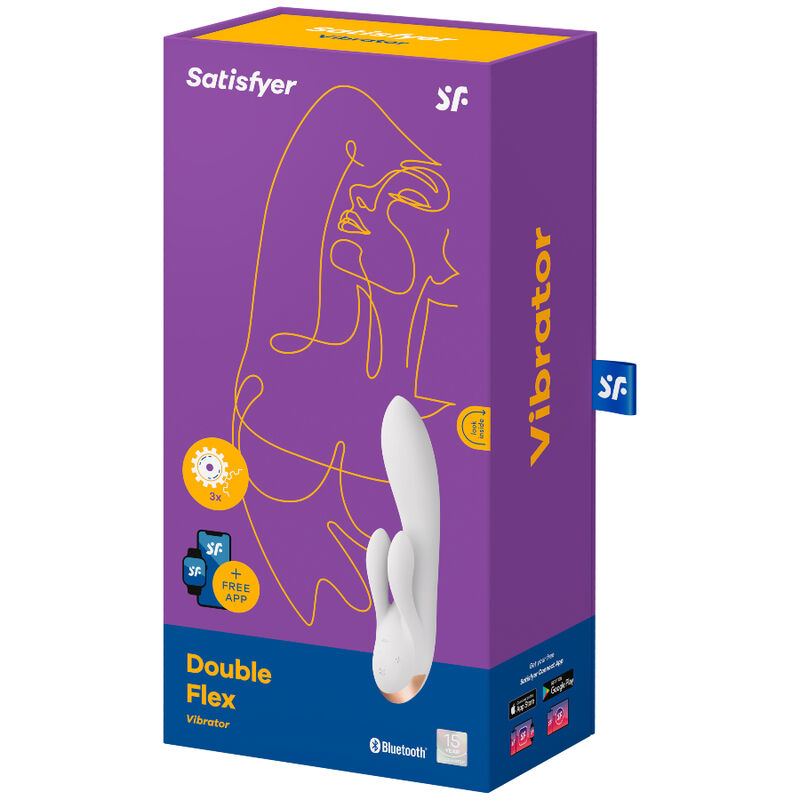 SATISFYER - DOUBLE FLEX VIBRATORE CON APP BIANCO