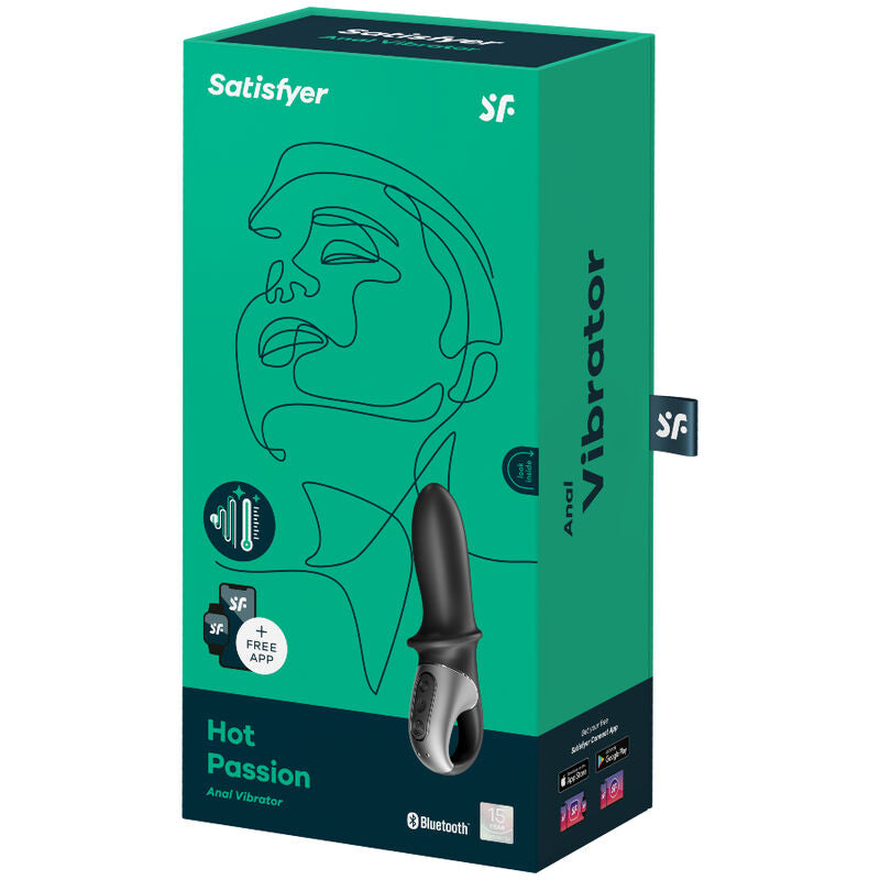 SATISFYER - HOT PASSION VIBRATORE ANALE FUNZIONE RISCALDANTE CON APP NERO