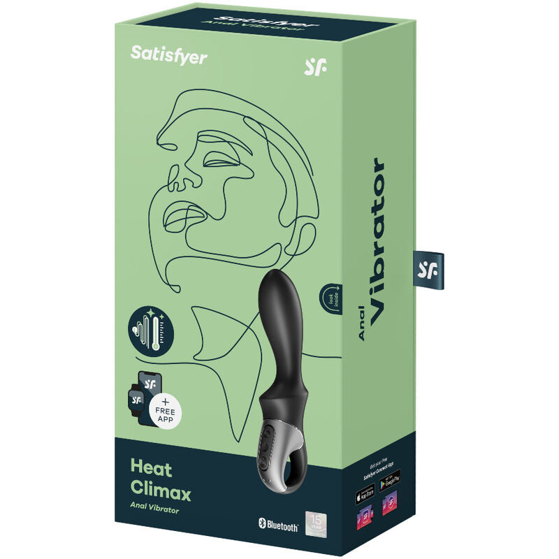 SATISFYER - HEAT CLIMAX VIBRATORE ANALE CON APP NERO