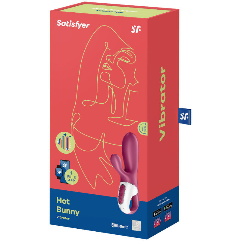 SATISFYER - HOT BUNNY VIBRATORE E STIMOLATORE PUNTO G RISCALDANTE