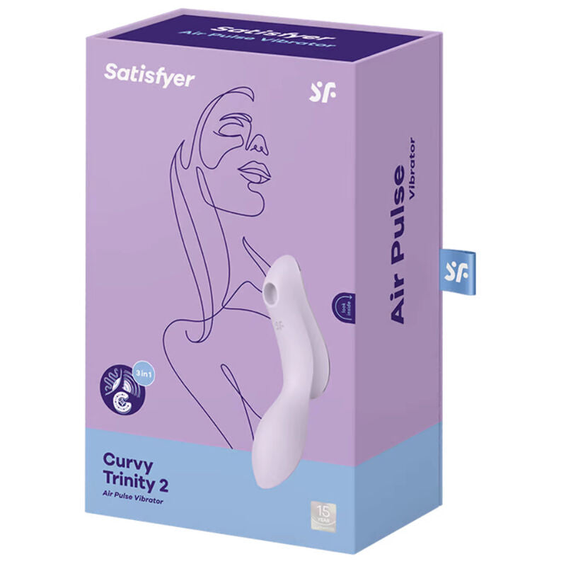 SATISFYER - CURVY TRINITY 2 VIBRATORE SUCCHIA CLITORIDE AIR PULSE NERO