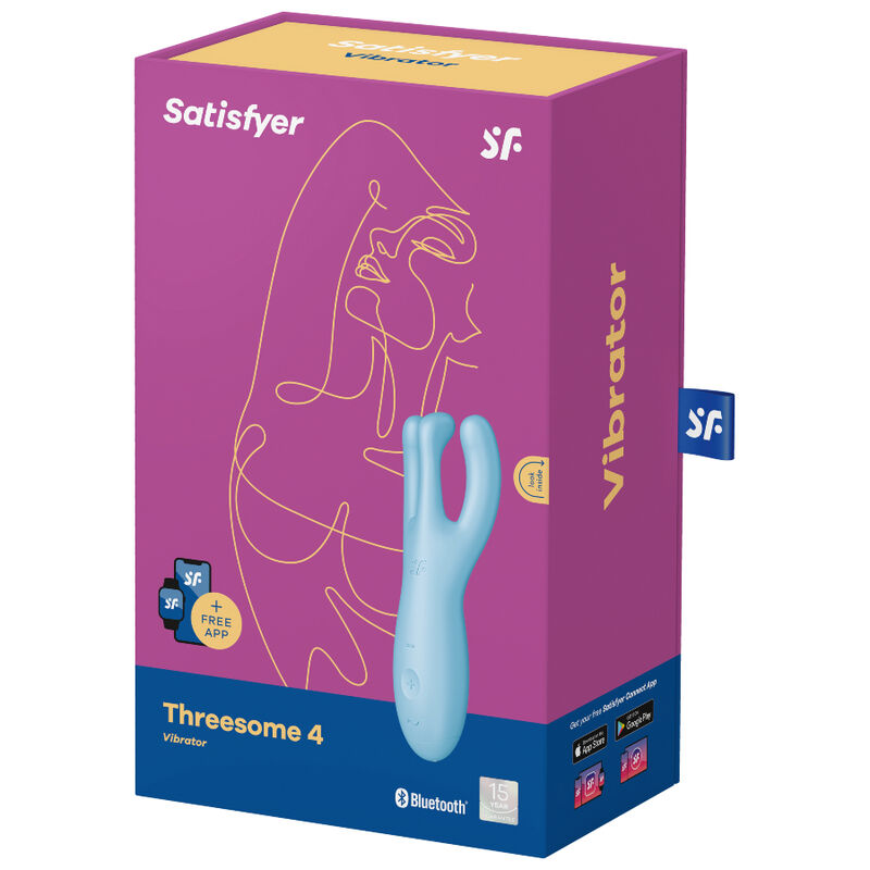 SATISFYER - THREESOME 4 VIBRATORE A TRE BRACCI CON APP ROSA