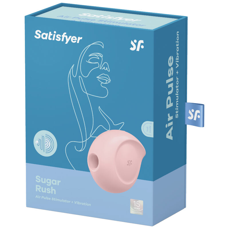 SATISFYER - SUGAR RUSH VIBRATORE SUCCHIA CLITORIDE AIR PULSE ROSA