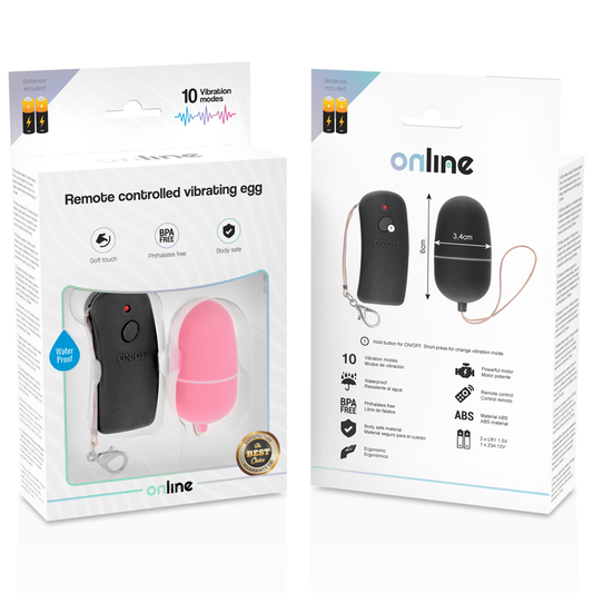 ONLINE - OVETTO VIBRANTE CON TELECOMANDO ROSA