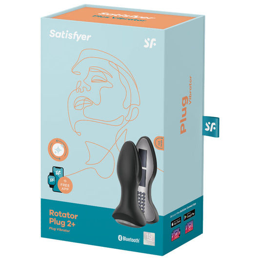 SATISFYER - PLUG 2+ ROTATORE  E VIBRATORE CON APP NERO
