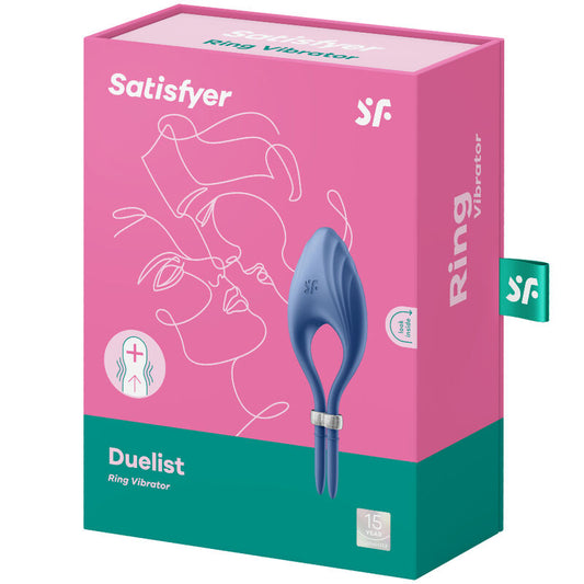 SATISFYER DUELIST ANELLO PENE VIBRANTE AZZURRO