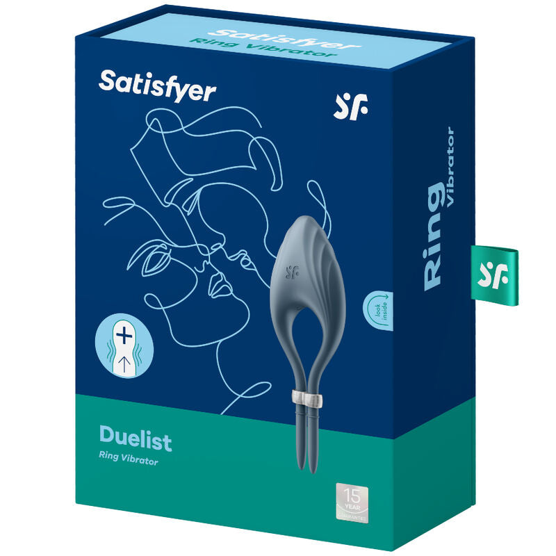 SATISFYER - DUELIST ANELLO PENE VIBRANTE AZZURRO
