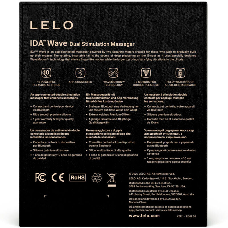 LELO - IDA WAVE  MASSAGGIATORE DI COPPIA CORALLO 