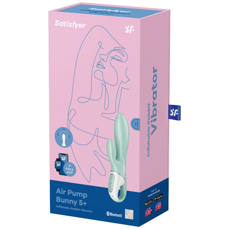 SATISFYER - AIR PUMP BUNNY 5 VIBRATORE GONFIABILE RABBIT VERDE