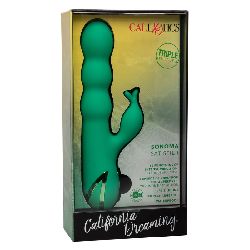 VIBRATORE CON STIMOLATORE CALIFORNIA DREAMING SONOMA VERDE