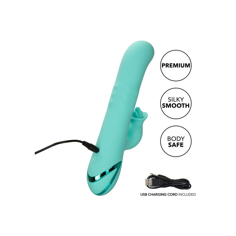 CALEXOTICS - CALIFORNIA DREAMING BEL AIR BOMBSHELL MASSAGGIATORE ROTANTE E VIBRANTE  VERDE CHIARO
