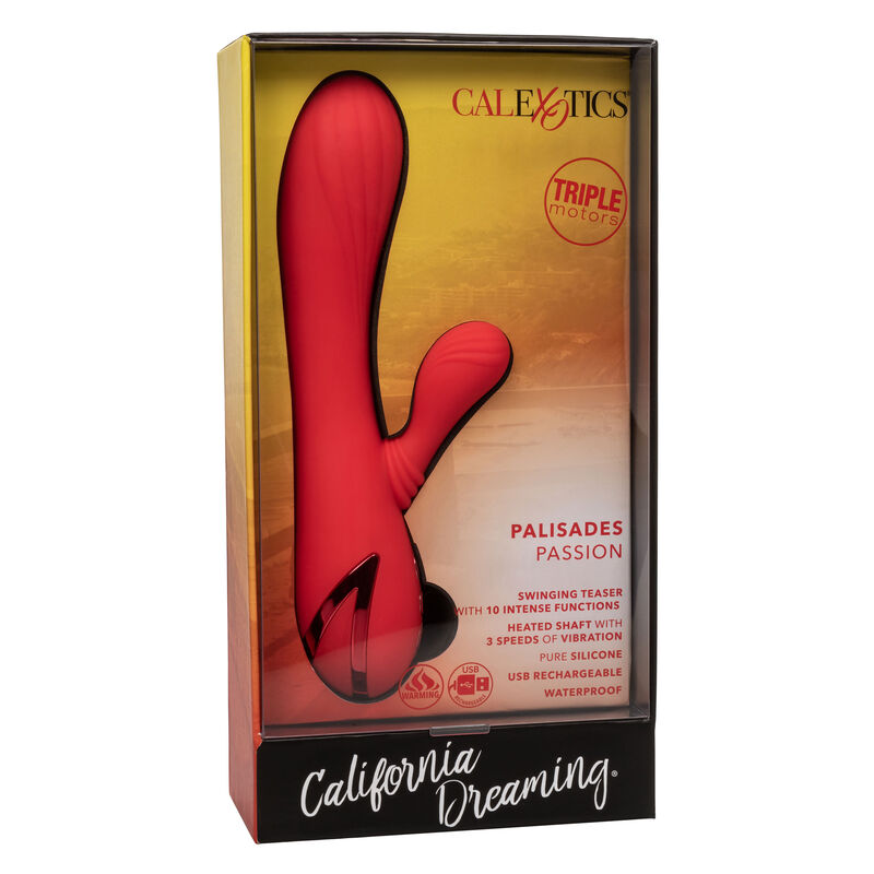 VIBRATORE CON STIMOLATORE CALIFORNIA DREAMING PALISADES PASSION ROSSO