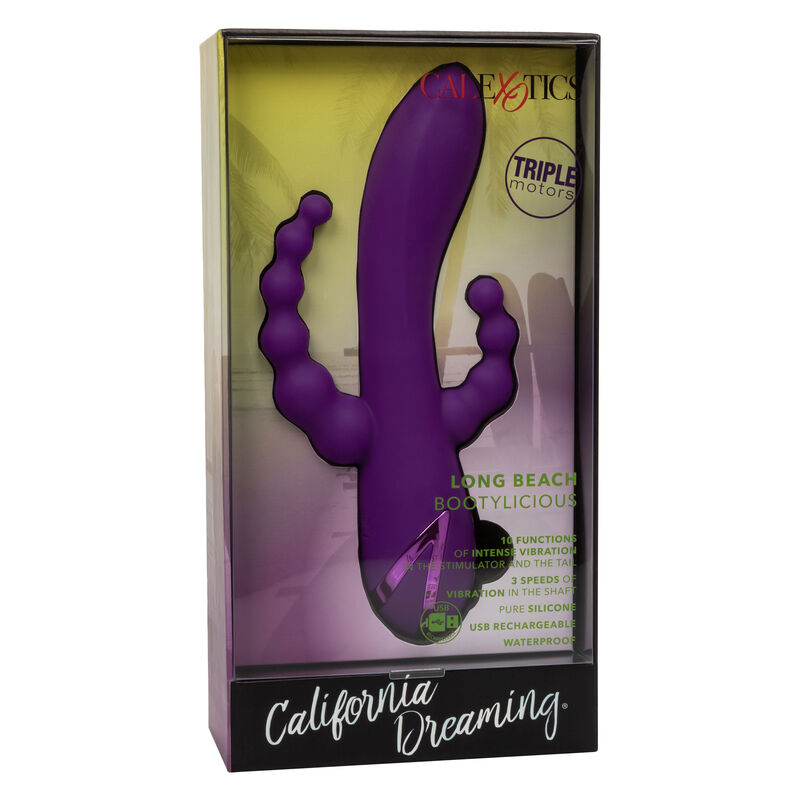 CALEXOTICS - CALIFORNIA DREAMING LONG BEACH BOOTYLICIOUS VIBRATORE E MASSAGGIATORE VIOLA