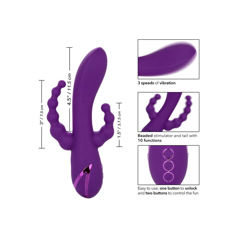CALEXOTICS - CALIFORNIA DREAMING LONG BEACH BOOTYLICIOUS VIBRATORE E MASSAGGIATORE VIOLA