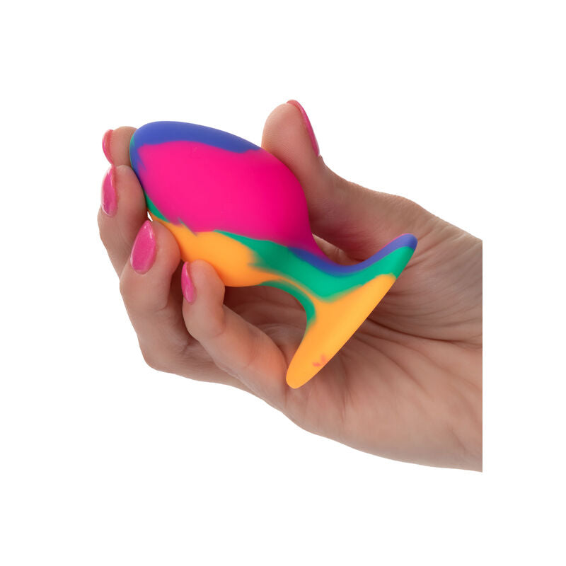 PLUG ANALE, BASE A VENTOSA CON PERLINE, SILICONE SICURO