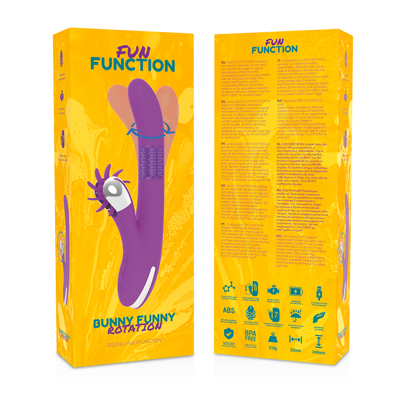 FUN FUNCTION - BUNNY FUNNY VIBRATORE CON ROTAZIONE RABBIT  2.0
