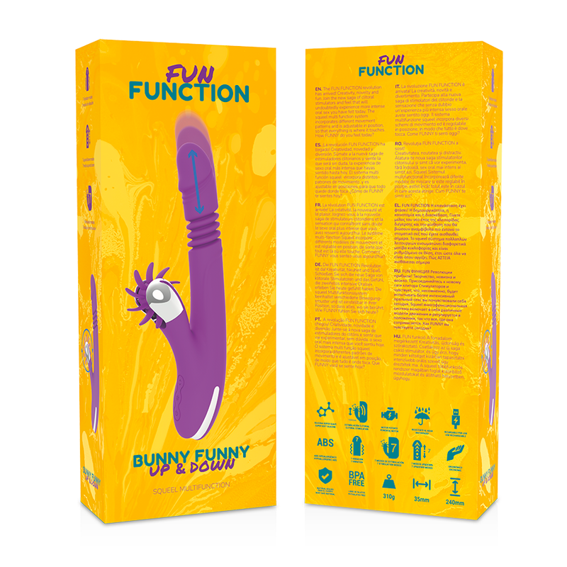 FUN FUNCTION - BUNNY FUNNY UP & DOWN VIBRATORE RABBIT CON FUNZIONE DI SPINTA 2