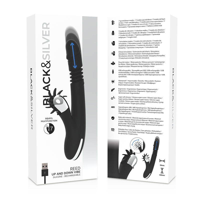 VIBRATORE CON SPINTA E ROTELLA STIMOLATRICE CLITORIDE REED