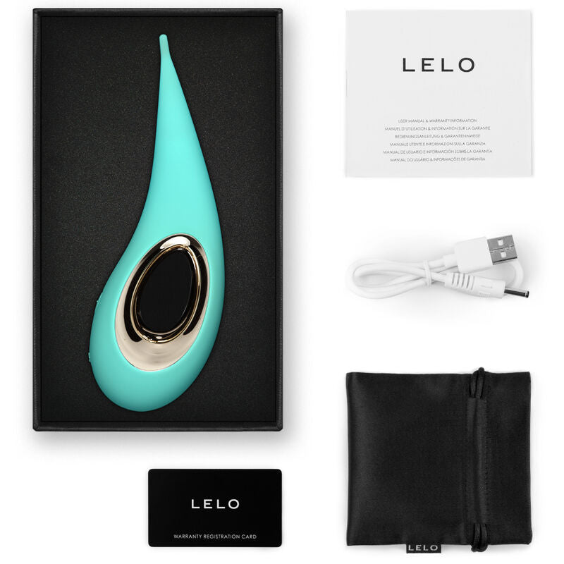 LELO - DOT STIMOLATORE CLITORIDEO 8 MODALITA' SILICONE VERDE ACQUA