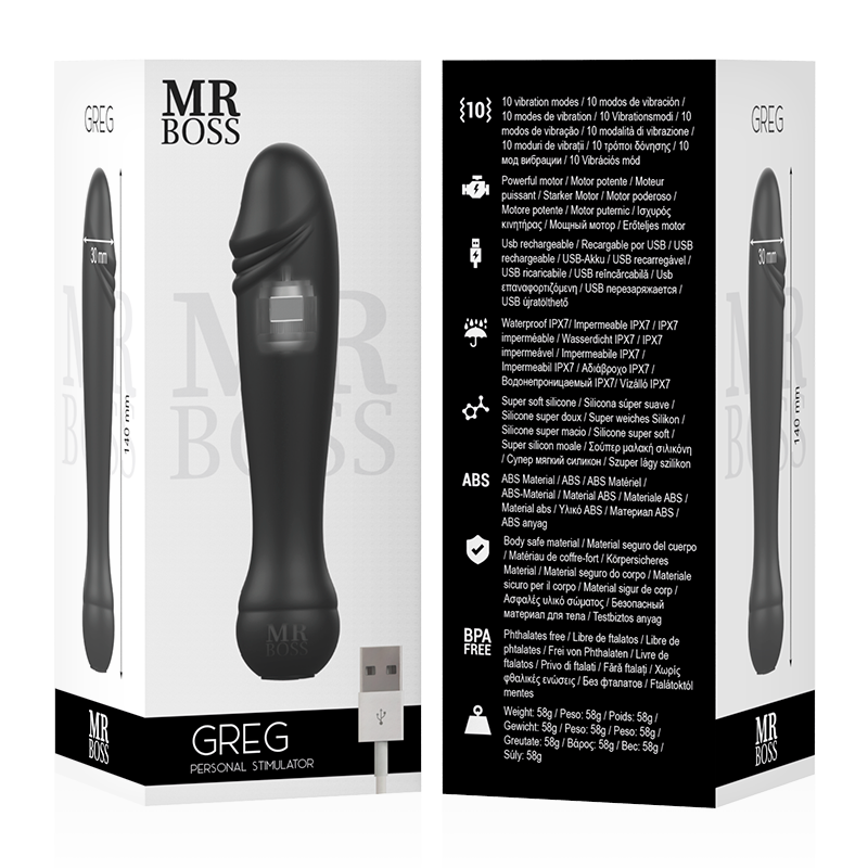 MR BOSS - GREG STIMOLATORE VIBRATORE IN SILICONE 
