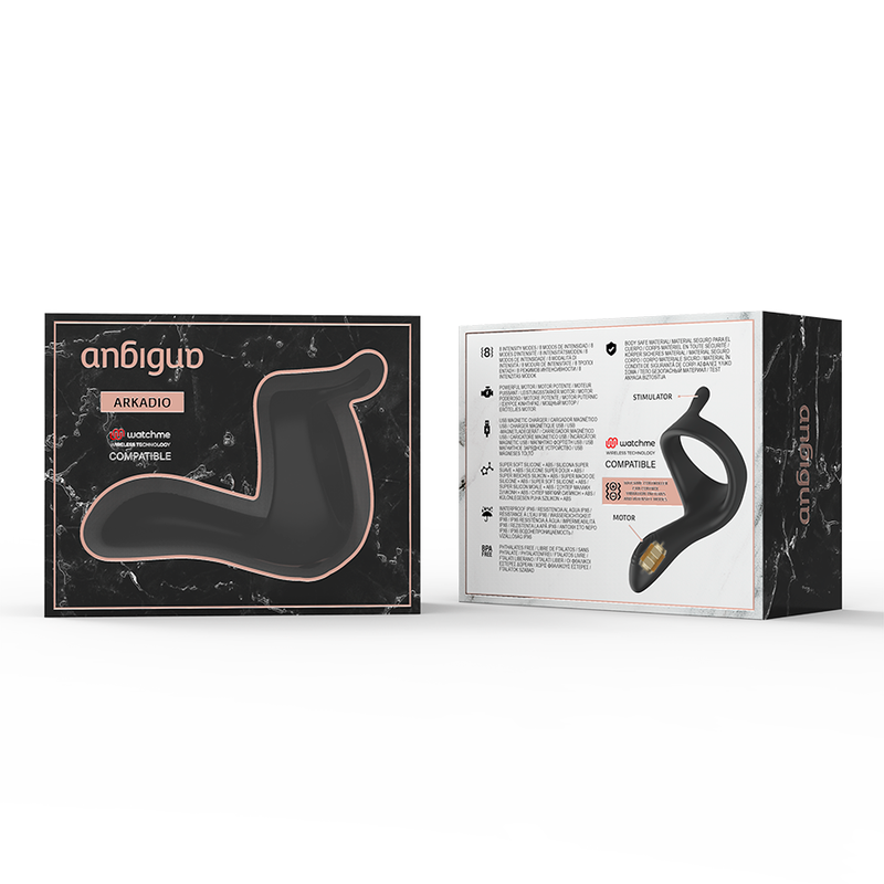 ANBIGUO -ARKADIO ANELLO STIMOLATORE GLANDE E PERINEO COMPATIBILE CON LA TECNOLOGIA WIRELESS WATCHME