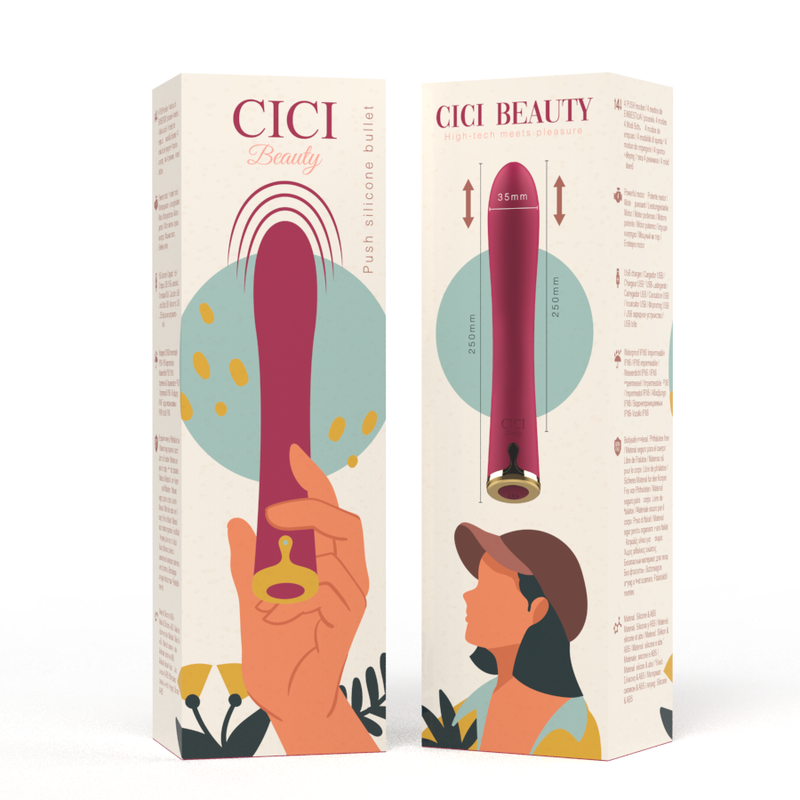 CICI BEAUTY - BULLET CON  MOVIMENTO SPINTA SU E GIU'  IN SILICONE PREMIUM