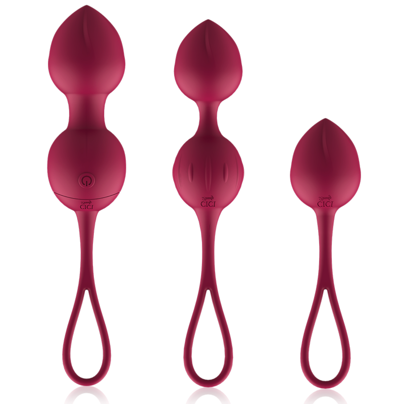 PALLINE KEGEL VIBRANTI RICARICABILI, TELECOMANDO WIRELESS, SET 3 PEZZI