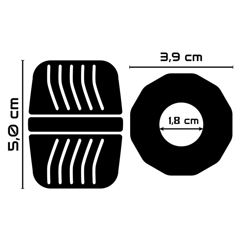 POWERING - PR11  ANELLO PER PENE SUPER FLESSIBILE E RESISTENTE 5 CM NERO