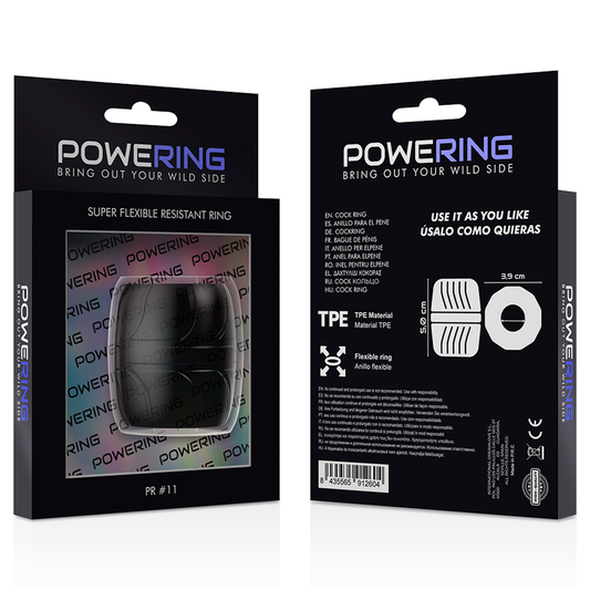 POWERING - PR11  ANELLO PER PENE SUPER FLESSIBILE E RESISTENTE 5 CM NERO