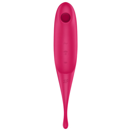 SATISFYER - TWIRLING PRO VIBRATORE E SUCCHIA CLITORIDE ROSSO