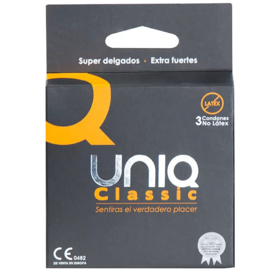 UNIQ - PRESERVATIVI CLASSICI SENZA LATTICE 3 UNITÀ