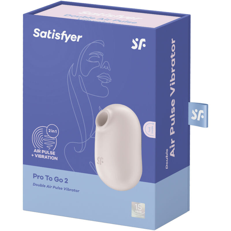 SATISFYER - PRO TO GO 2 DOPPIO STIMOLATORE E VIBRATORE  AIR PULSE  VIOLA