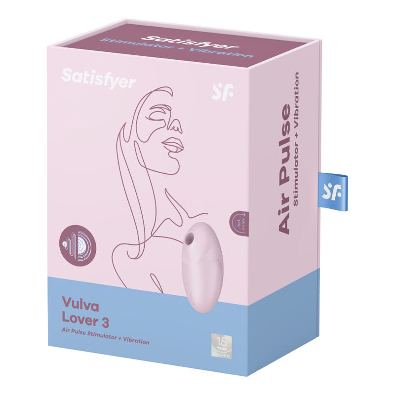 SATISFYER - VULVA LOVER 3 VIBRATORE SUCCHIA CLITORIDE AIR PULSE NERO