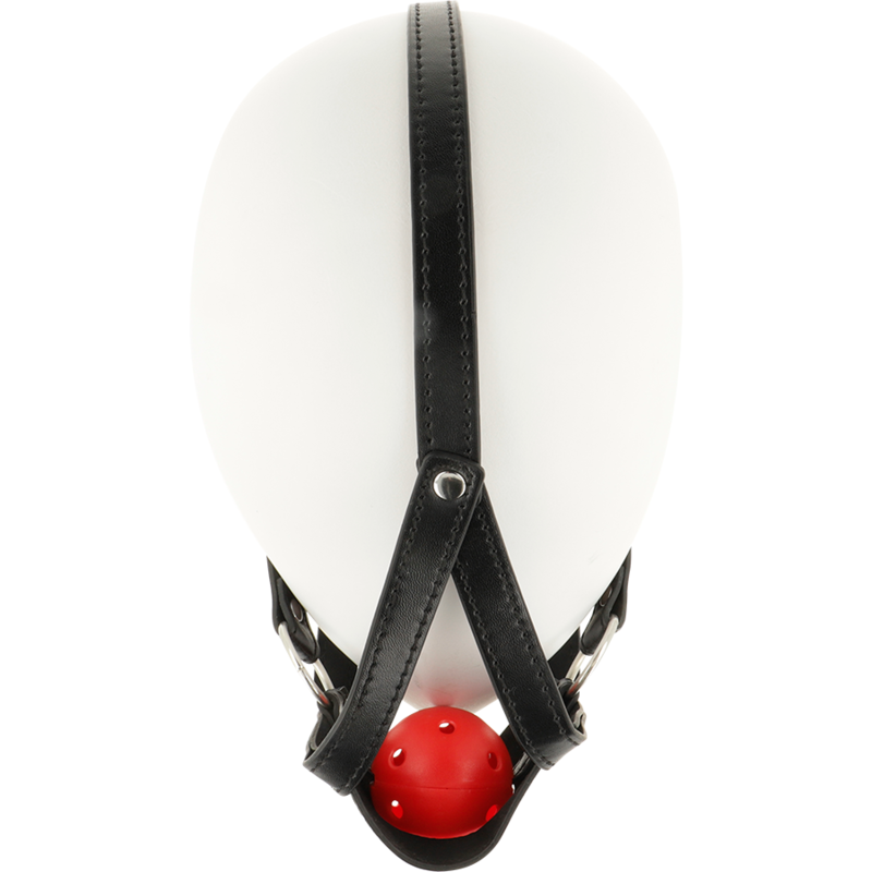 OHMAMA FETISH - HARNESS PER LA TESTA CON BALL GAG FORATO