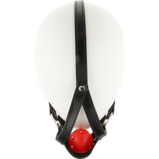 OHMAMA FETISH - HARNESS PER LA TESTA CON BALL GAG FORATO