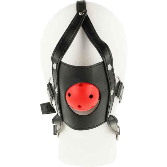 OHMAMA FETISH  - HARNESS PER LA TESTA CON BALL GAG FORATO