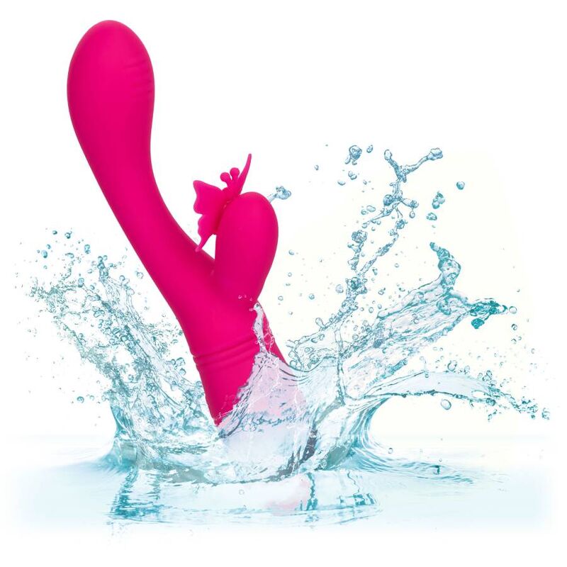 VIBRATORE CON STIMOLATORE BUTTERFLY KISS FLUTTER ROSA