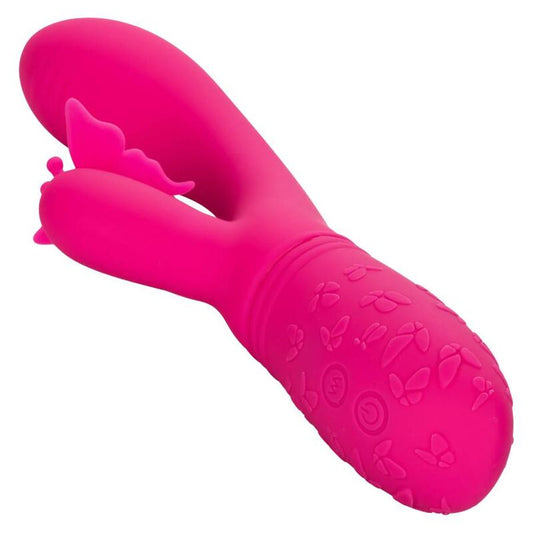 VIBRATORE CON STIMOLATORE BUTTERFLY KISS FLUTTER ROSA