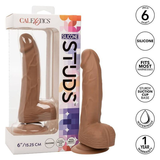 CALEXOTICS - ORECCHINI IN SILICONE 15,24 CM MARRONE