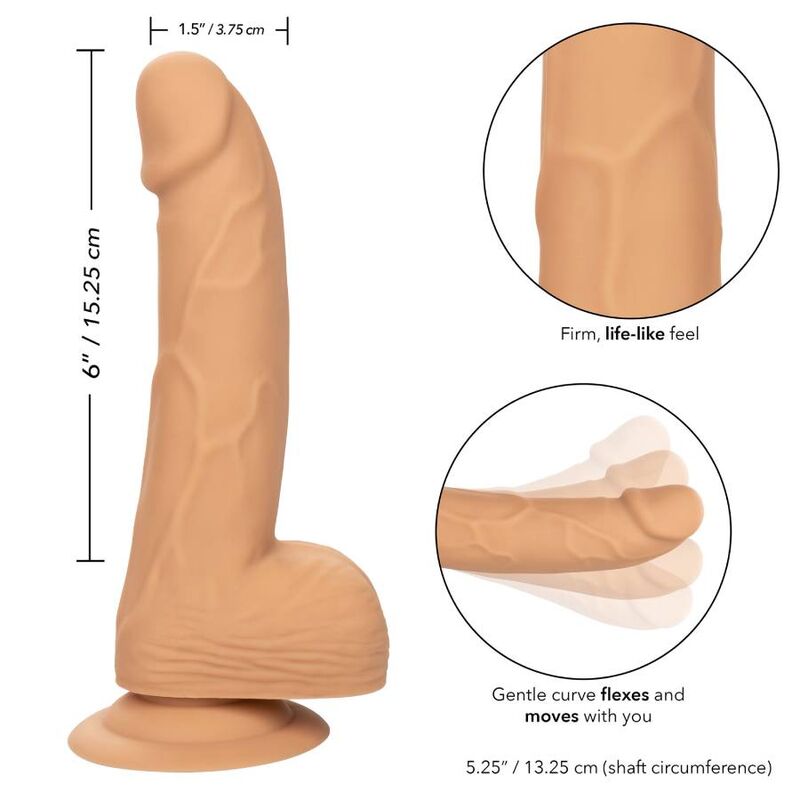 DILDO REALISTICO IN SILICONE 15,24 CM NUDE