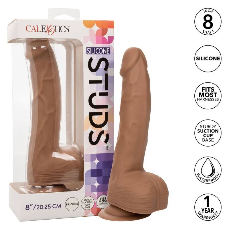 DILDO REALISTICO IN SILICONE 20,32 CM CARAMEL
