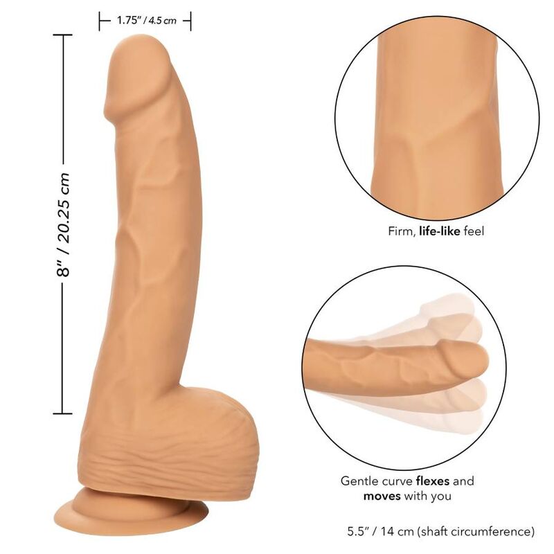 DILDO REALISTICO IN SILICONE 20,32 CM NUDE
