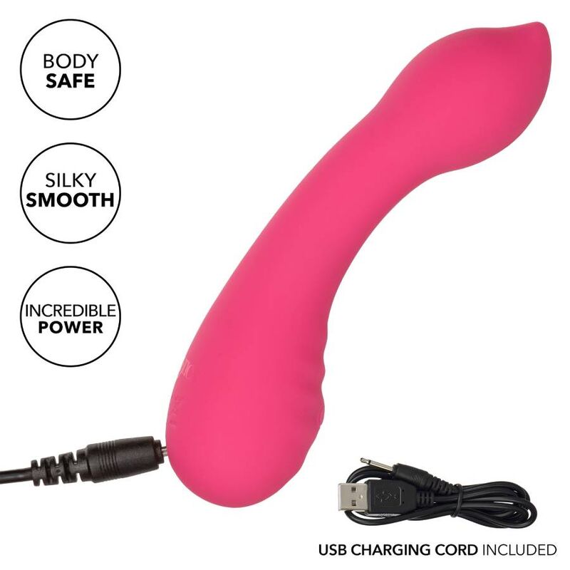 MINI VIBRATORE RICARICABILE ROSA, DESIGN FLESSIBILE, 10 MODALITÀ DI VIBRAZIONE