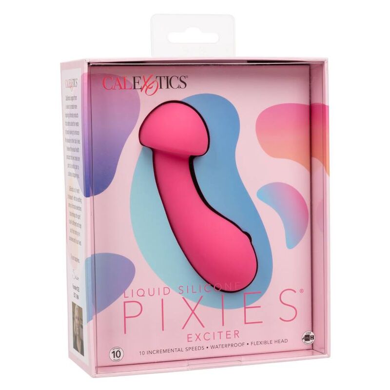 MINI VIBRATORE RICARICABILE ROSA, PUNTA FLESSIBILE, 10 MODALITÀ VIBRAZIONE