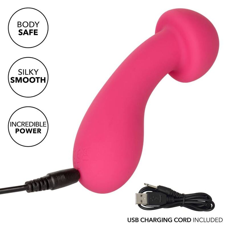 MINI VIBRATORE RICARICABILE ROSA, PUNTA FLESSIBILE, 10 MODALITÀ VIBRAZIONE