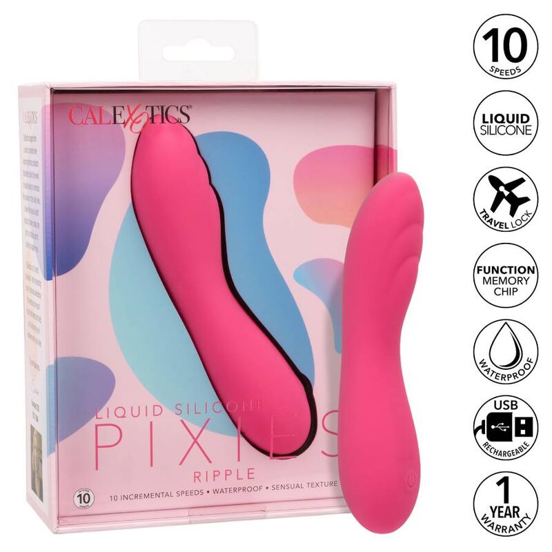 CALEXOTICS - PIXIES RIPPLE MINI VIBRATORE ROSA