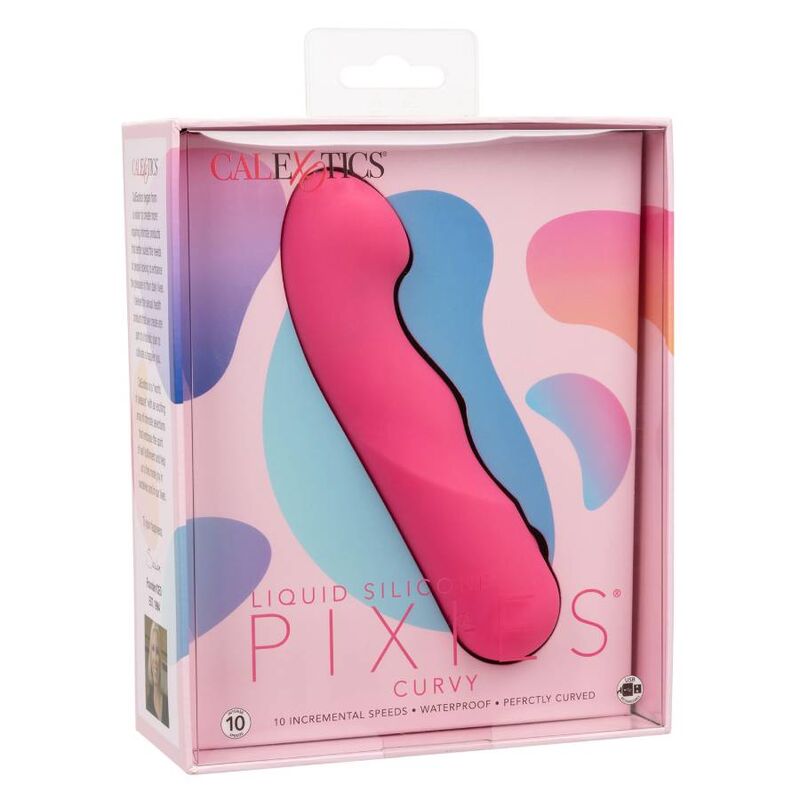 MINI VIBRATORE RICARICABILE CURVY, SILICONE LIQUIDO, 10 MODALITÀ VIBRAZIONE
