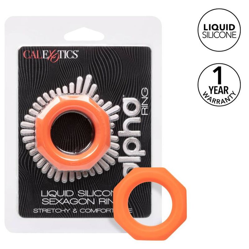 CALEXOTICS -  ALPHA SEXAGON ANELLO PENE ARANCIONE